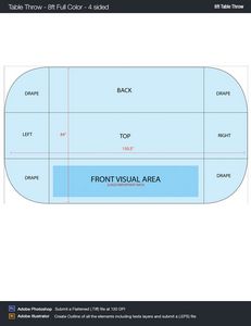 8' - 4 Sided Table Throw