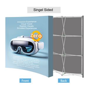 8' Curved Velcro Fabric Popup