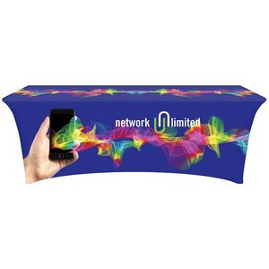 8' Customized Open Back Stretch Style Table Cover