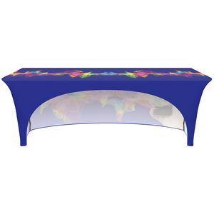 8' Customized Open Back Stretch Style Table Cover