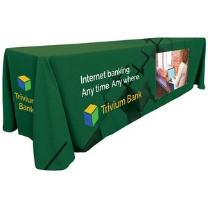 8' Customized Open Back Throw Style Table Cover