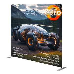 8' Fabric Tube Display Double Sided Straight