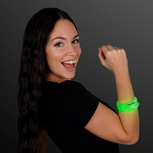 8" Green Glow Bracelet - PRINTED