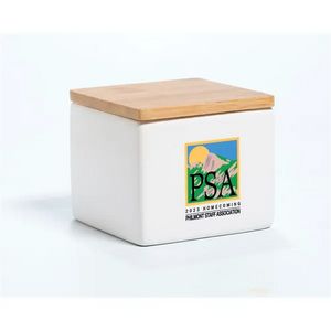 8 Oz. Luxury Natural 2 Wick Soy Wax Candle w/Bamboo Lid
