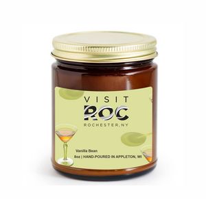 8 Oz. Soy Wax Glass Candle w/Metal Lid