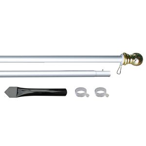 8' Silver Aluminum Display Pole