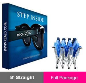 8' Straight Velcro Fabric Popup