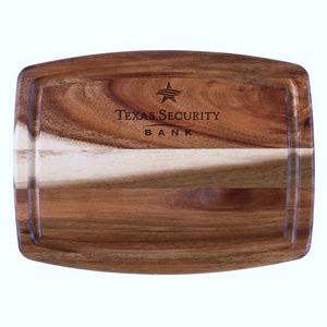 8" TB HomeÂ® Acacia Wood Serving & Cutting Board w/Juice Groove