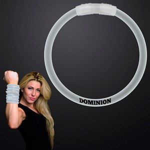 8" White Glow Bracelets - PRINTED
