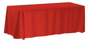 8-ft. NON-FITTED Front Print ONLY Table Cover (with Stock Fabric Color)