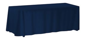 8-ft. NON-FITTED Front Print ONLY Table Cover (with Stock Fabric Color)