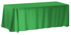8-ft. NON-FITTED Front Print ONLY Table Cover (with Stock Fabric Color)