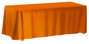8-ft. NON-FITTED Front Print ONLY Table Cover (with Stock Fabric Color)