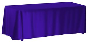 8-ft. NON-FITTED Front Print ONLY Table Cover (with Stock Fabric Color)
