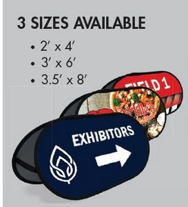 8'x3' Horizontal Pop Up Banner
