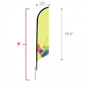 9' Feather Flag Double Sided