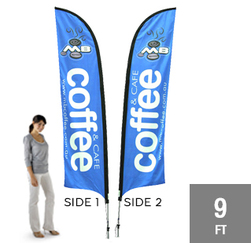 9' Feather Flag Double Sided