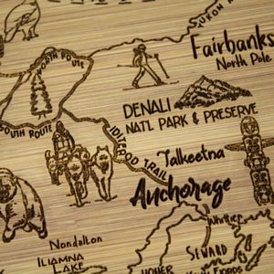 A Slice of Life Alaska Serving & Cutting Board