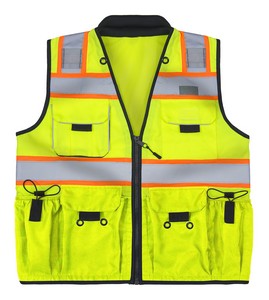 ANSI Class 2 Solid Green Deluxe Surveyors Vest