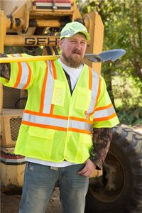 ANSI Class 3 Deluxe Safety Vest Velcroâ„¢ Front Closure
