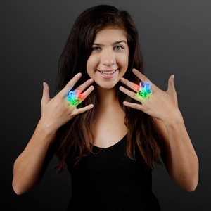Acrylic Flower Rings LED Jewelry - BLANK