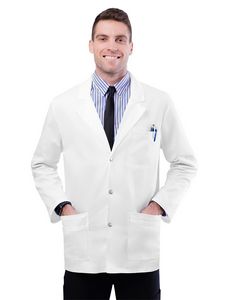 Adar - Pop-Stretch - Men's Three-Pocket Snap Front 31" Lab Coat