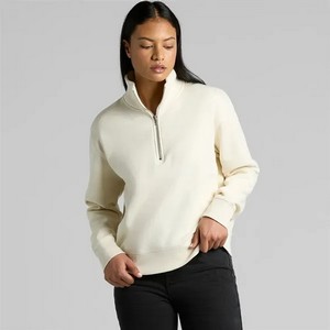 Adult Wo's Stencil Half Zip Crewneck Sweater