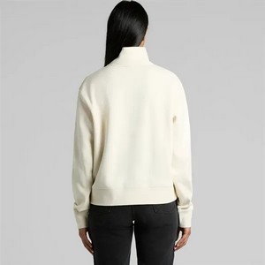Adult Wo's Stencil Half Zip Crewneck Sweater