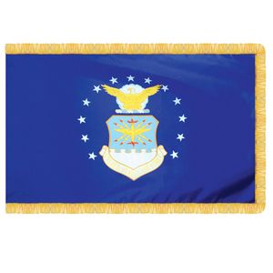 Air Force 3' x 5' Nylon with Pole Hem and Fringe