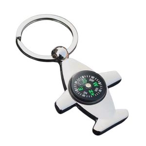 Airplanes Shape Compass Keychain
