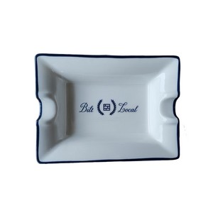 Ashtray with Cigar Holder