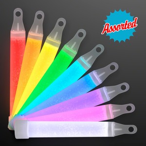 Assorted 4" Glow Sticks with Lanyard - BLANK