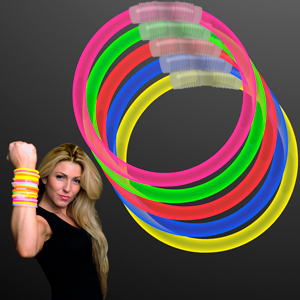 Assorted Color 8" Glow Bracelets - BLANK