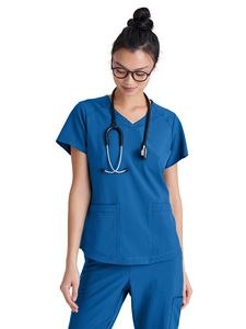 Barco - Grey's Anatomy Evolve - Women's Two Pocket Piped V-Neck Rhythm Top