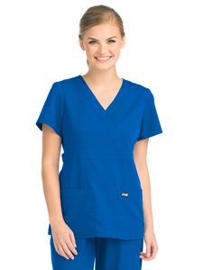 Barco - Grey's Anatomy - Women's Three Pocket Mock Wrap Riley Top