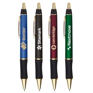 Barton Click Pen - Gold Accents