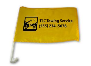 Basic Car Flag w/Upgraded Basic Pole