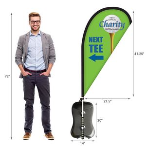Basic Double Sided Teardrop Style Backpack Flag Kit