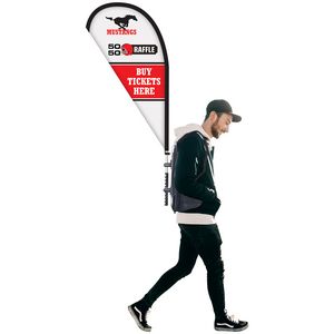 Basic Double Sided Teardrop Style Backpack Flag Kit