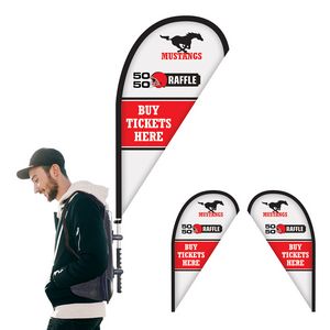 Basic Double Sided Teardrop Style Backpack Flag Kit