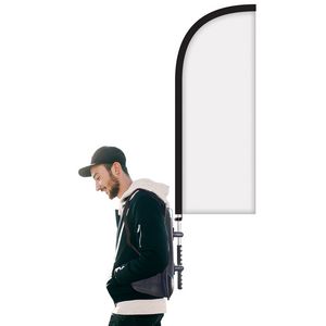 Basic Single Reverse Half Drop Style Backpack Flag Kit