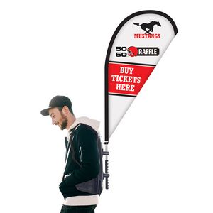 Basic Single Reverse Teardrop Style Backpack Flag Kit