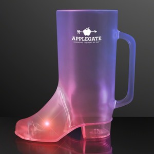 Beer Boot Mug Light Up Drinking Glass - PRINTED