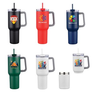 Bernard Two-in-One 21 oz Stainless Steel Travel Mug and Beverage Holder