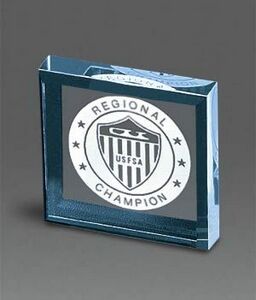 Beveled Square Acrylic Paperweight