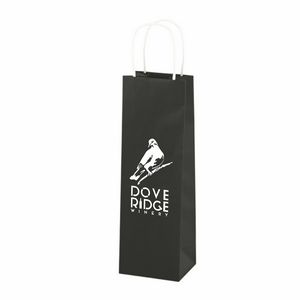 Black 1-Bottle Kraft Bag