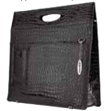Black Faux-Croc Women Briefcase