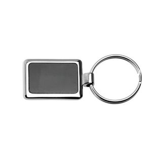 Black and Chrome Rectangular Key Chain