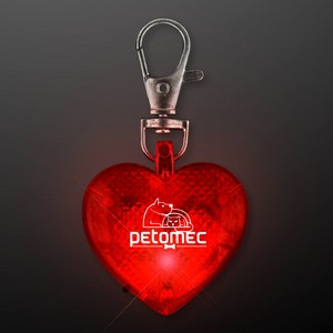 Blinking Heart Dog Light and Keychain - PRINTED