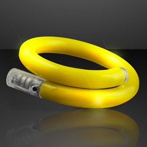 Blinky LED Yellow Tube Bracelets - BLANK